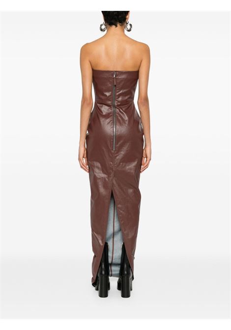 Brown square-neck denim gown Rick Owens - women RICK OWENS | RP02D3524SCT93